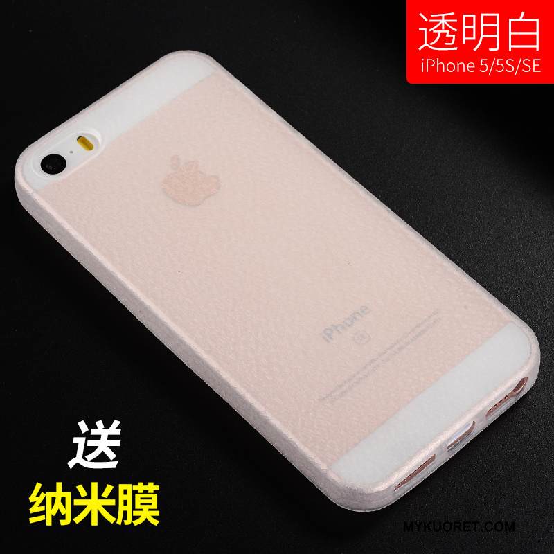 Kuori iPhone 5/5s Suojaus Puhelimen Kuoret Murtumaton, Kotelo iPhone 5/5s Pehmeä Neste Musta
