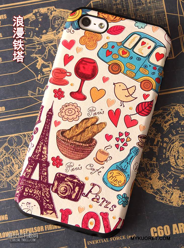 Kuori iPhone 5/5s Suojaus Puhelimen Kuoret Murtumaton, Kotelo iPhone 5/5s Pehmeä Neste Trendi