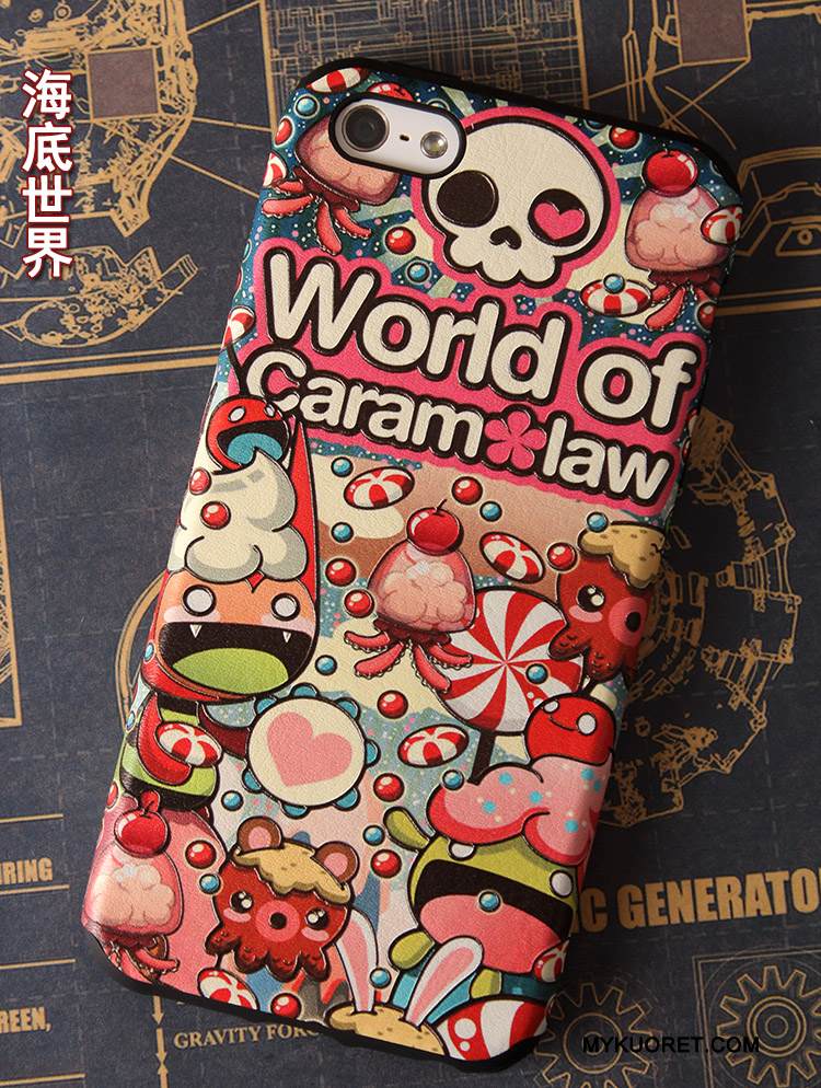 Kuori iPhone 5/5s Suojaus Puhelimen Kuoret Murtumaton, Kotelo iPhone 5/5s Pehmeä Neste Trendi