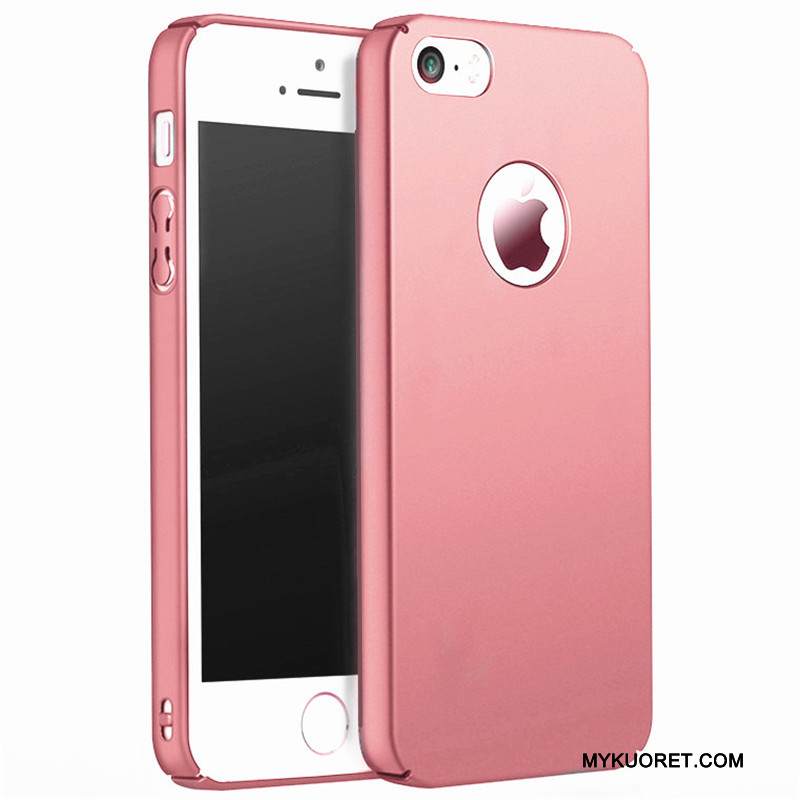 Kuori iPhone 5/5s Suojaus Puhelimen Kuoret Pesty Suede, Kotelo iPhone 5/5s Kova Kulta