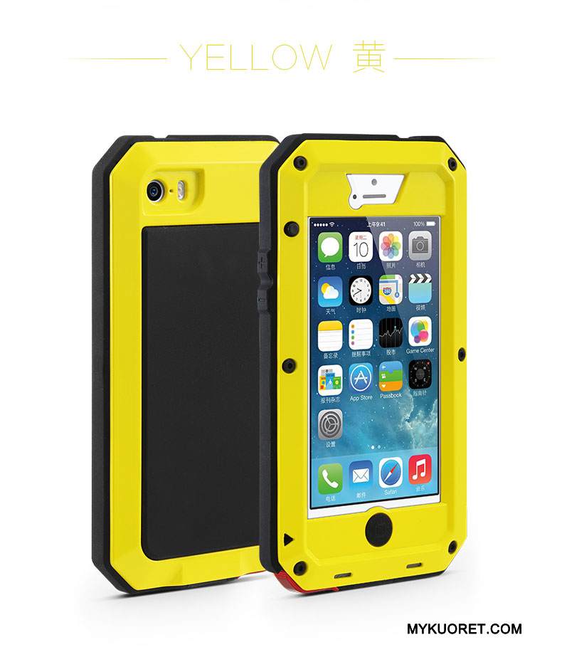 Kuori iPhone 5/5s Suojaus Punainen Kehys, Kotelo iPhone 5/5s Laukut Murtumaton Naamiointi