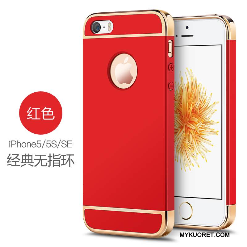 Kuori iPhone 5/5s Suojaus Rengas Pesty Suede, Kotelo iPhone 5/5s Kova Jauhe