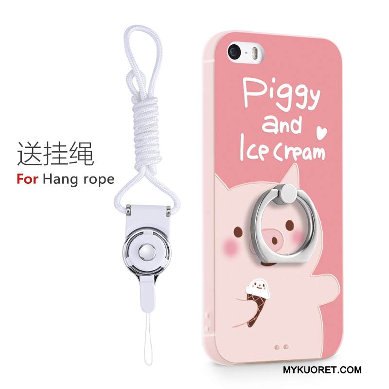 Kuori iPhone 5/5s Tuki Puhelimen Kuoret Ihana, Kotelo iPhone 5/5s Sarjakuva Sininen Rengas