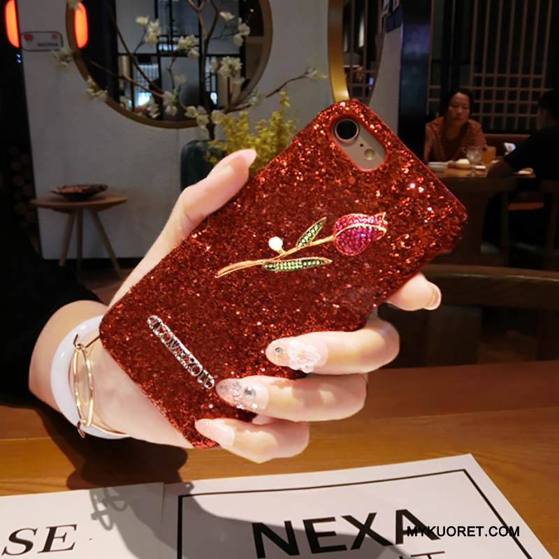 Kuori iPhone 5/5s Ylellisyys Tide-brändi Hirvi, Kotelo iPhone 5/5s Paillette Punainen Puhelimen Kuoret