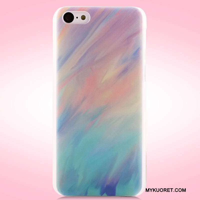 Kuori iPhone 5c Maalaus Sininen Kova, Kotelo iPhone 5c Suojaus Puhelimen Kuoret