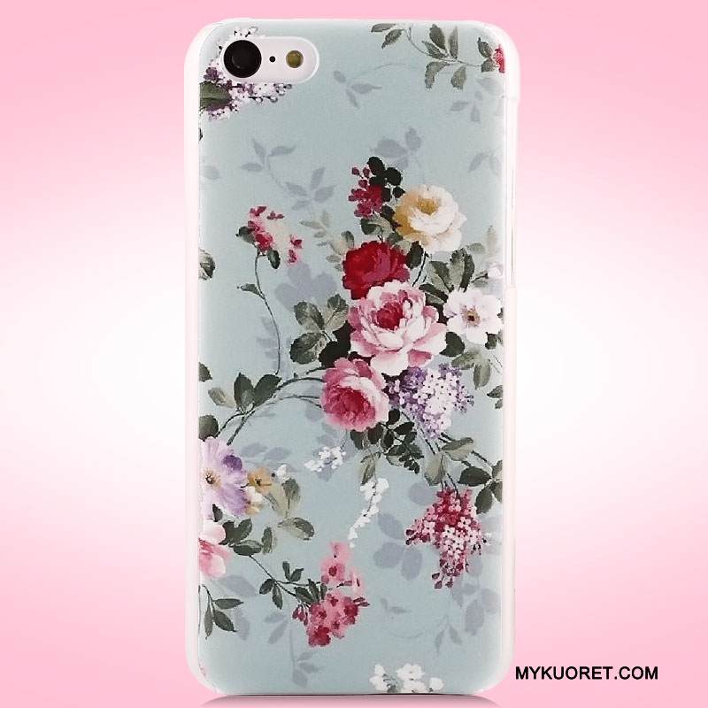 Kuori iPhone 5c Maalaus Sininen Kova, Kotelo iPhone 5c Suojaus Puhelimen Kuoret