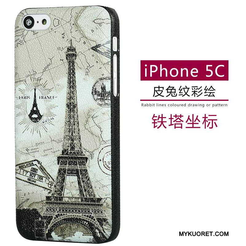 Kuori iPhone 5c Nahka Pesty Suede Puhelimen Kuoret, Kotelo iPhone 5c Sarjakuva Kukkakuvio Vihreä