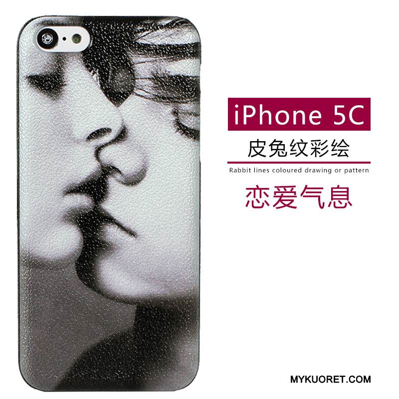 Kuori iPhone 5c Nahka Pesty Suede Puhelimen Kuoret, Kotelo iPhone 5c Sarjakuva Kukkakuvio Vihreä