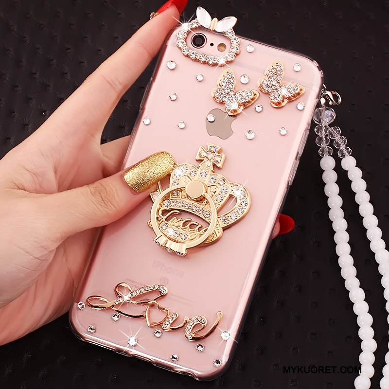 Kuori iPhone 5c Pehmeä Neste Kulta Silmukka, Kotelo iPhone 5c Suojaus Rengas Ripustettava Kaula