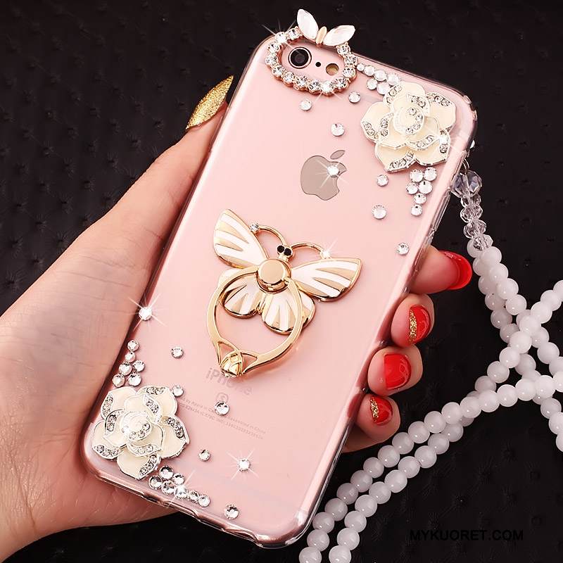 Kuori iPhone 5c Pehmeä Neste Kulta Silmukka, Kotelo iPhone 5c Suojaus Rengas Ripustettava Kaula