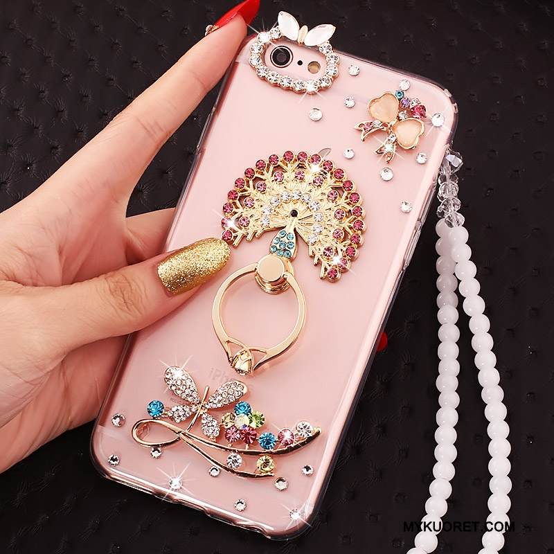 Kuori iPhone 5c Pehmeä Neste Kulta Silmukka, Kotelo iPhone 5c Suojaus Rengas Ripustettava Kaula