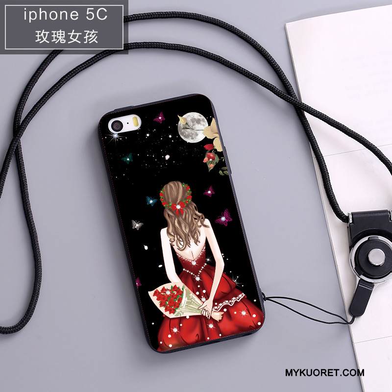 Kuori iPhone 5c Silikoni Murtumaton Ripustettavat Koristeet, Kotelo iPhone 5c Pehmeä Neste Sininen Puhelimen Kuoret