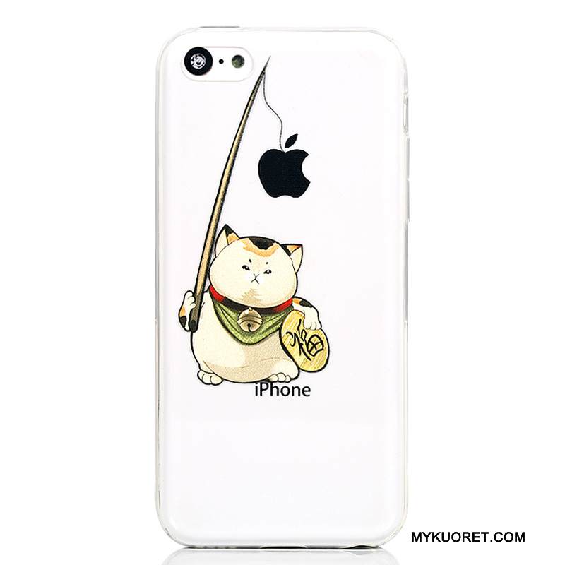 Kuori iPhone 5c Silikoni Puhelimen Kuoret Murtumaton, Kotelo iPhone 5c Sarjakuva Vaaleansininen