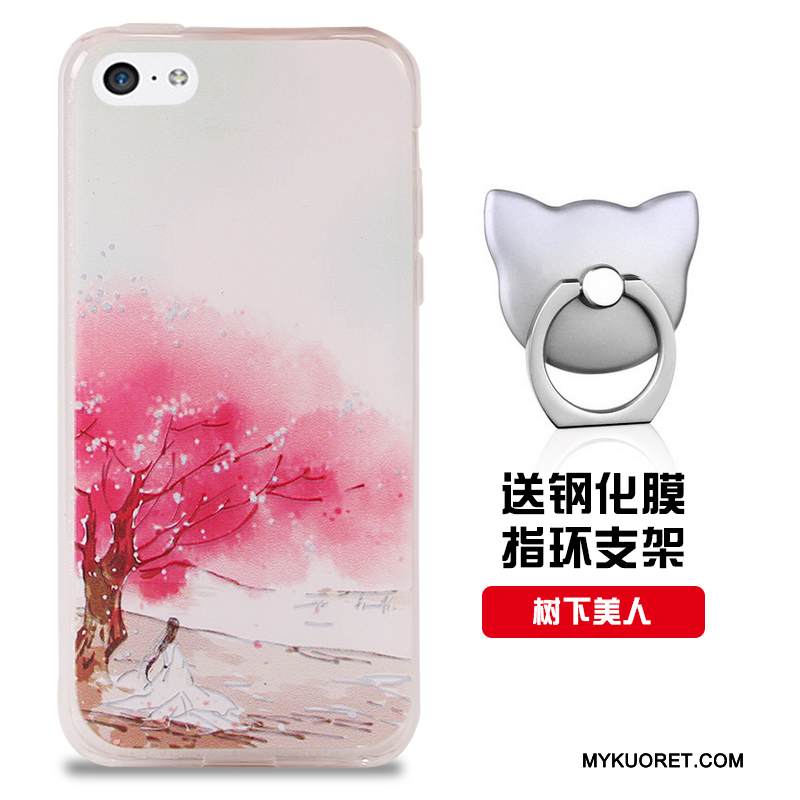 Kuori iPhone 5c Silikoni Puhelimen Kuoret Valkoinen, Kotelo iPhone 5c Pehmeä Neste Murtumaton Malli