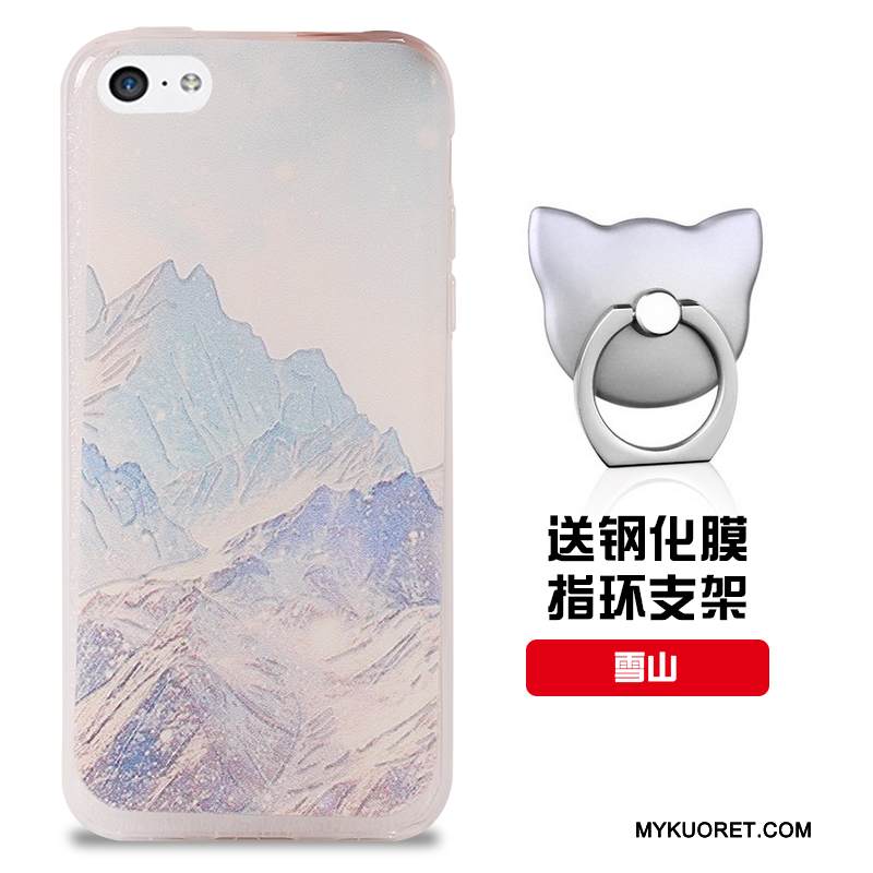 Kuori iPhone 5c Silikoni Puhelimen Kuoret Valkoinen, Kotelo iPhone 5c Pehmeä Neste Murtumaton Malli