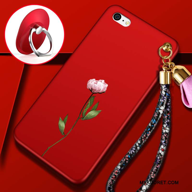 Kuori iPhone 5c Suojaus Murtumaton Puhelimen Kuoret, Kotelo iPhone 5c Pehmeä Neste Pesty Suede Punainen