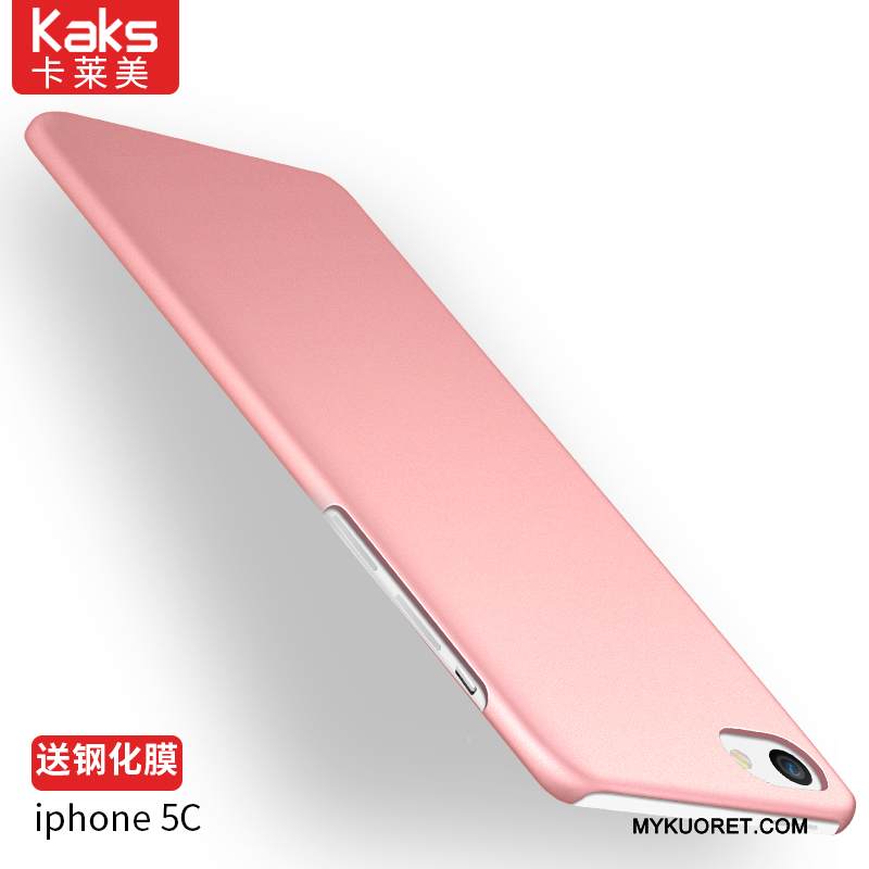 Kuori iPhone 5c Suojaus Punainen Pesty Suede, Kotelo iPhone 5c Laukut Yksinkertainen Kova