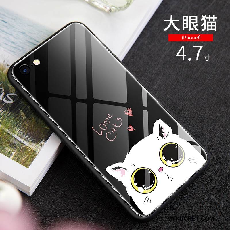 Kuori iPhone 6/6s Laukut Ihana Uusi, Kotelo iPhone 6/6s Sarjakuva Lasi Musta