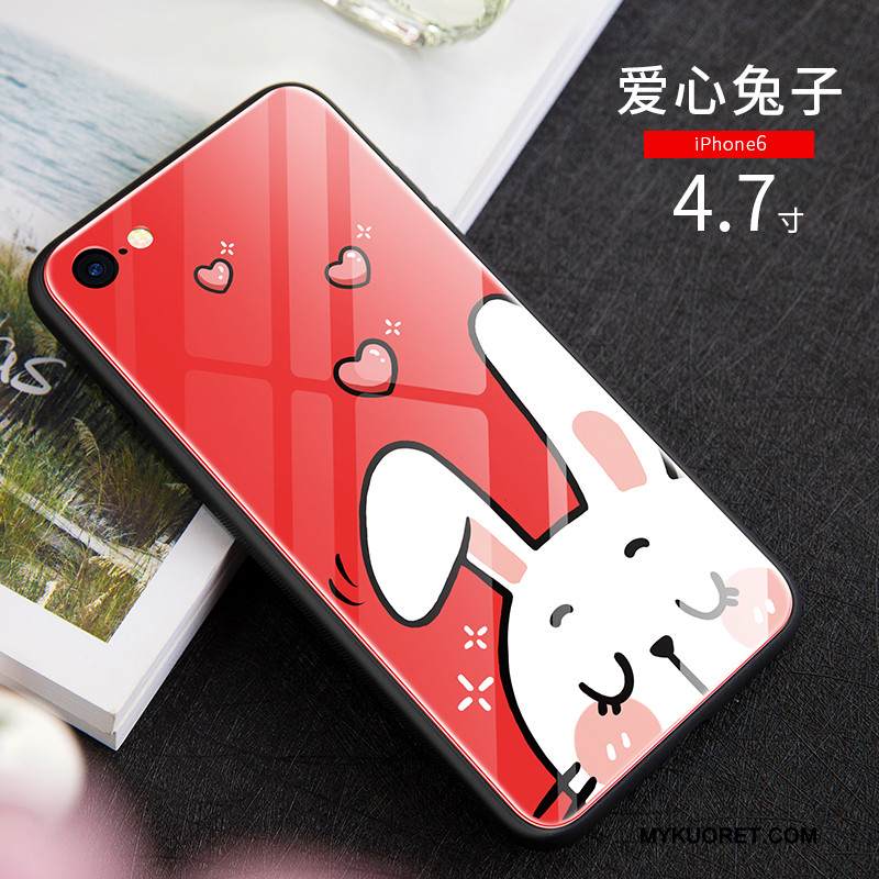 Kuori iPhone 6/6s Laukut Ihana Uusi, Kotelo iPhone 6/6s Sarjakuva Lasi Musta