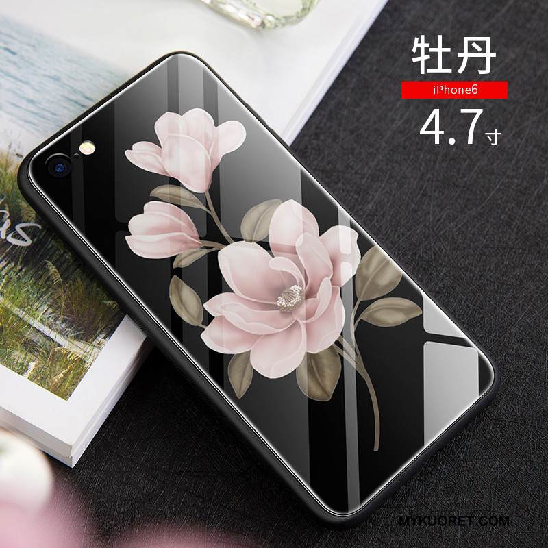 Kuori iPhone 6/6s Laukut Ihana Uusi, Kotelo iPhone 6/6s Sarjakuva Lasi Musta