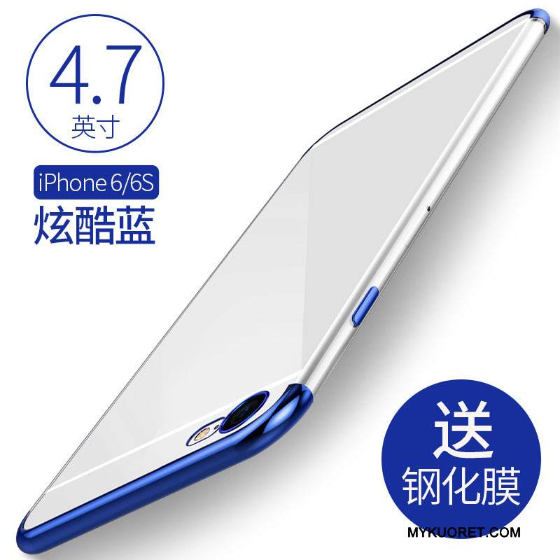 Kuori iPhone 6/6s Laukut Kulta Puhelimen Kuoret, Kotelo iPhone 6/6s Silikoni Pu Läpinäkyvä