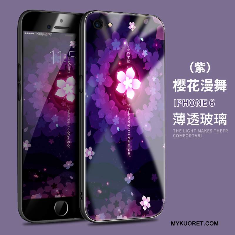 Kuori iPhone 6/6s Laukut Lasi Murtumaton, Kotelo iPhone 6/6s Ylellisyys Punainen Trendi