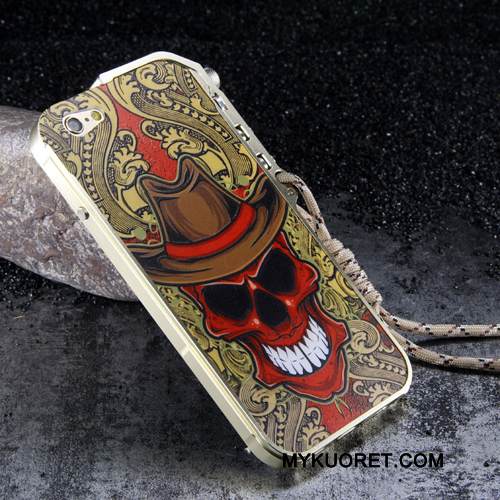 Kuori iPhone 6/6s Laukut Murtumaton Musta, Kotelo iPhone 6/6s Metalli Kehys Koneet