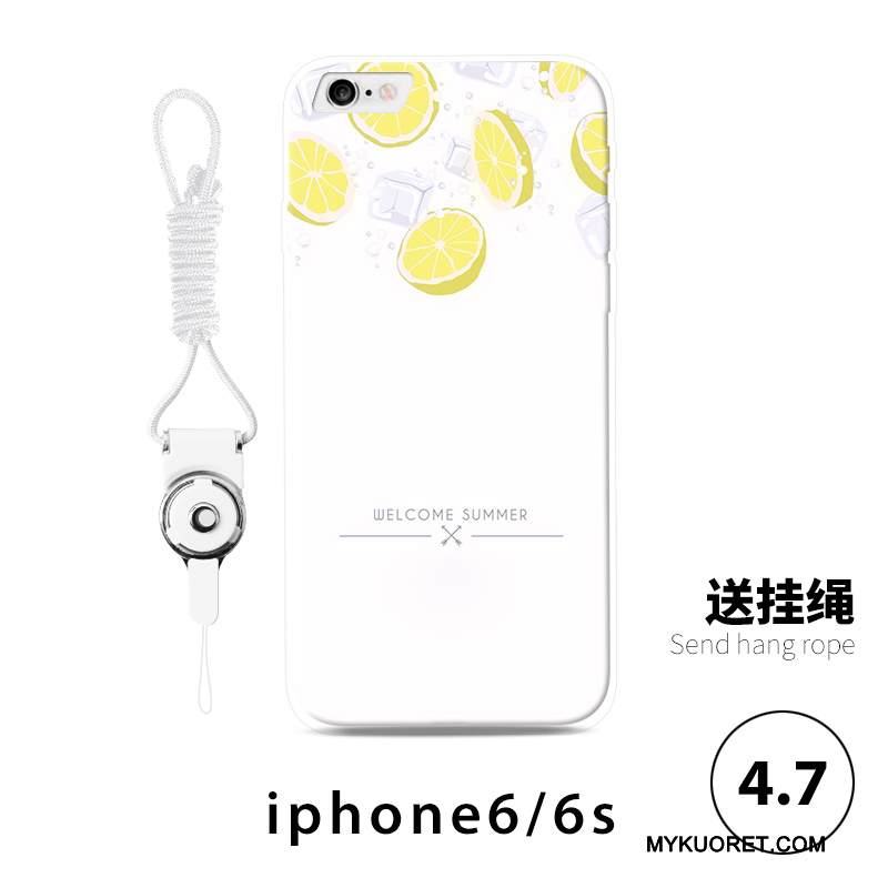 Kuori iPhone 6/6s Laukut Pesty Suede Pieni, Kotelo iPhone 6/6s Kohokuviointi Keltainen Vihreä