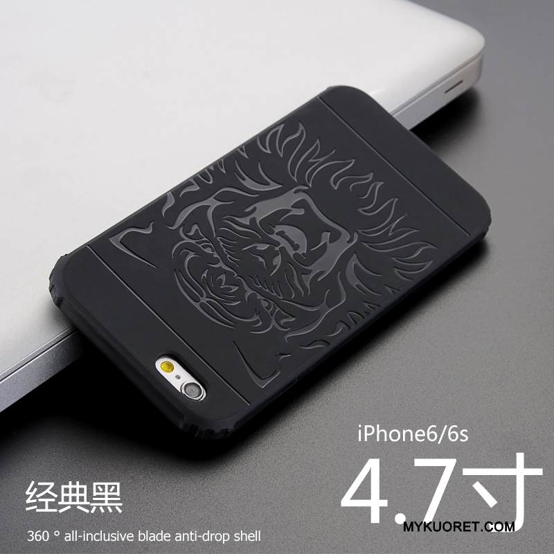 Kuori iPhone 6/6s Laukut Vaalean Musta, Kotelo iPhone 6/6s Pehmeä Neste Puhelimen Kuoret Pesty Suede