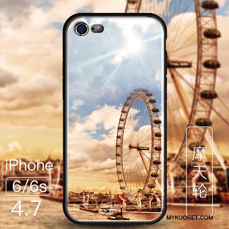 Kuori iPhone 6/6s Laukut Violetti Murtumaton, Kotelo iPhone 6/6s Suojaus Lasi Ohut