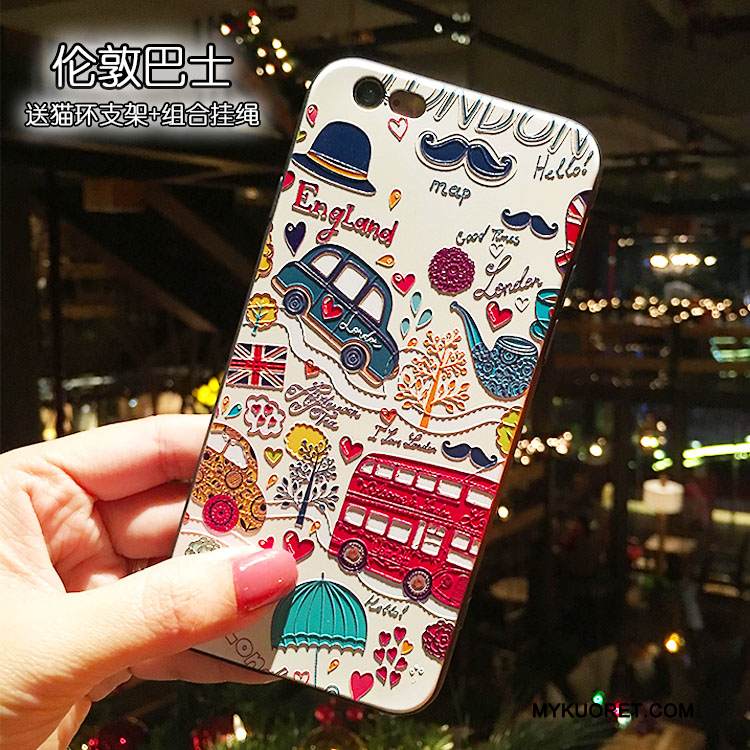 Kuori iPhone 6/6s Monivärinen Murtumaton Ripustettavat Koristeet, Kotelo iPhone 6/6s Laukut Rengas Puhelimen Kuoret