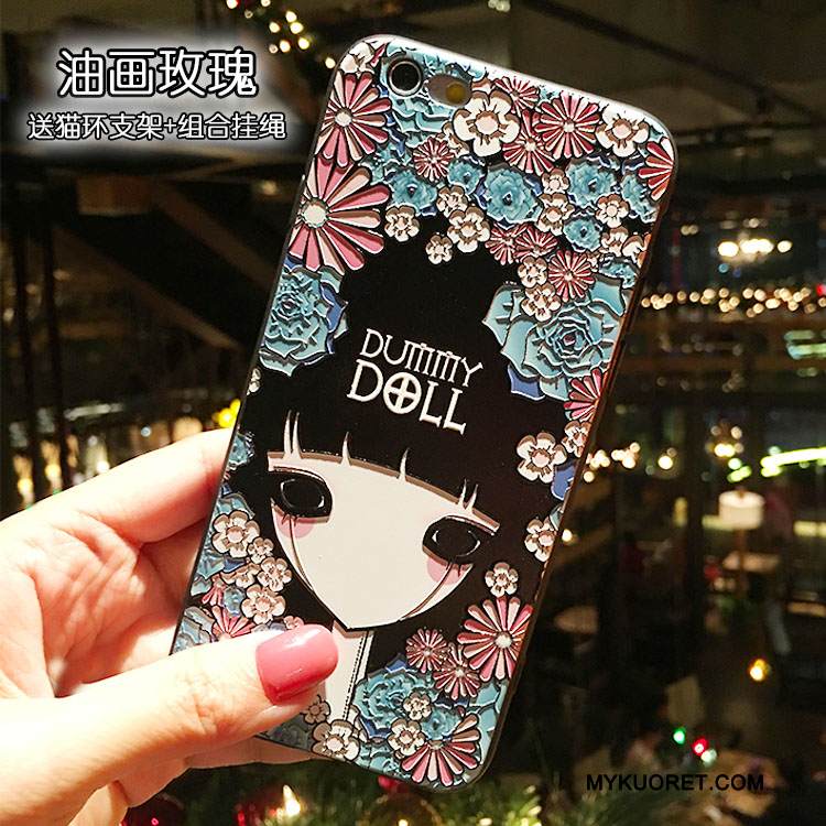 Kuori iPhone 6/6s Monivärinen Murtumaton Ripustettavat Koristeet, Kotelo iPhone 6/6s Laukut Rengas Puhelimen Kuoret