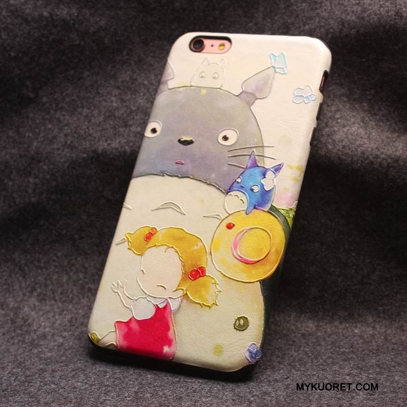 Kuori iPhone 6/6s Monivärinen Persoonallisuus Pesty Suede, Kotelo iPhone 6/6s Kohokuviointi Puhelimen Kuoret Murtumaton