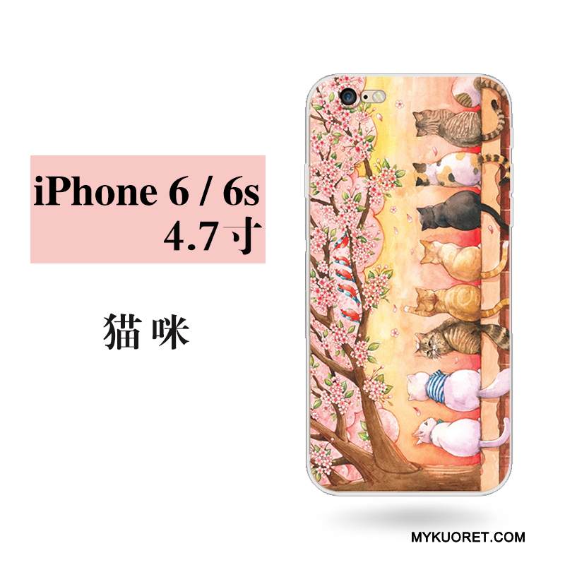 Kuori iPhone 6/6s Monivärinen Puhelimen Kuoret Kani, Kotelo iPhone 6/6s Pehmeä Neste Syvä Väri Pieni