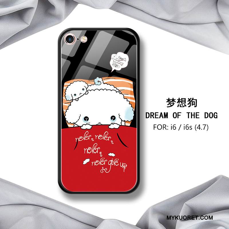 Kuori iPhone 6/6s Monivärinen Puhelimen Kuoret Lasi, Kotelo iPhone 6/6s Laukut Karkaisu Trendi