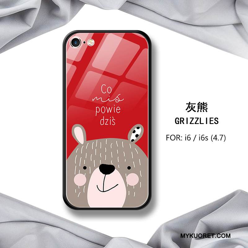 Kuori iPhone 6/6s Monivärinen Puhelimen Kuoret Lasi, Kotelo iPhone 6/6s Laukut Karkaisu Trendi