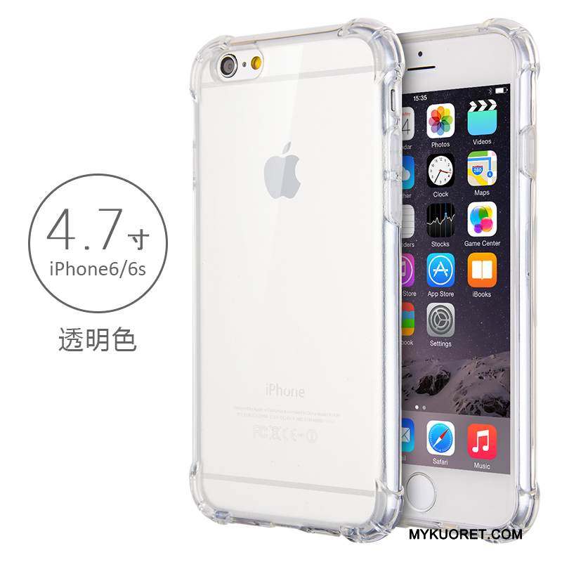 Kuori iPhone 6/6s Monivärinen Puhelimen Kuoret Suupaltti, Kotelo iPhone 6/6s Pehmeä Neste Läpinäkyvä Trendi