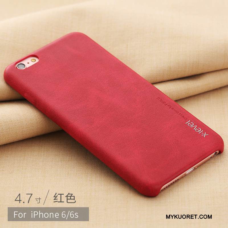 Kuori iPhone 6/6s Nahka Murtumaton Musta, Kotelo iPhone 6/6s Ylellisyys Trendi Persoonallisuus