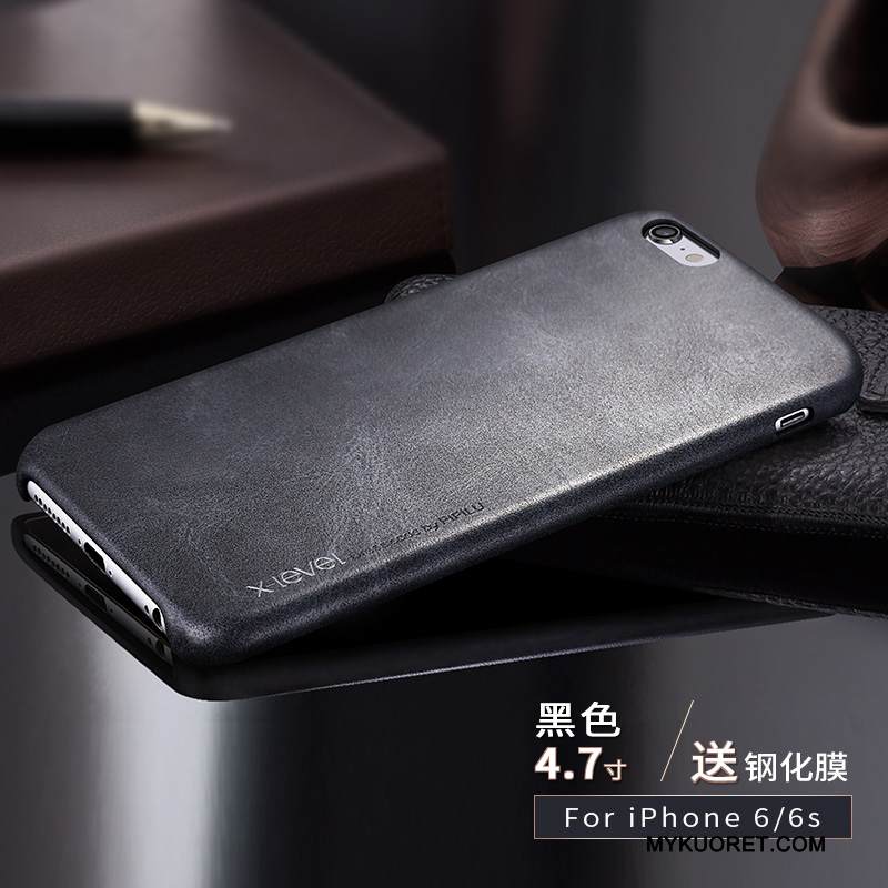 Kuori iPhone 6/6s Nahka Puhelimen Kuoret Murtumaton, Kotelo iPhone 6/6s Suojaus Kortti