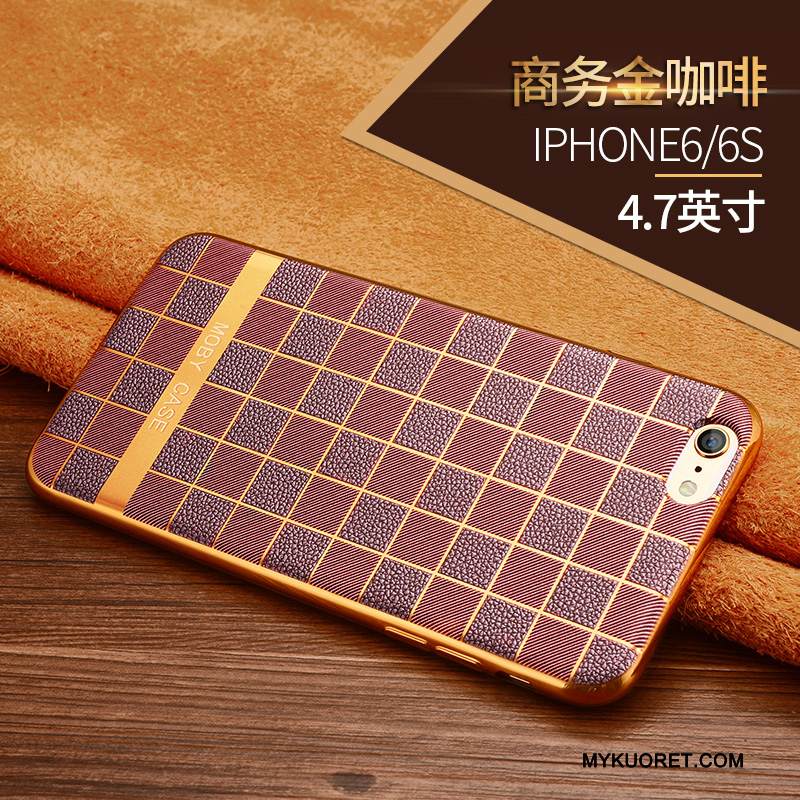 Kuori iPhone 6/6s Pehmeä Neste Kehys Ohut, Kotelo iPhone 6/6s Silikoni Puhelimen Kuoret Kulta