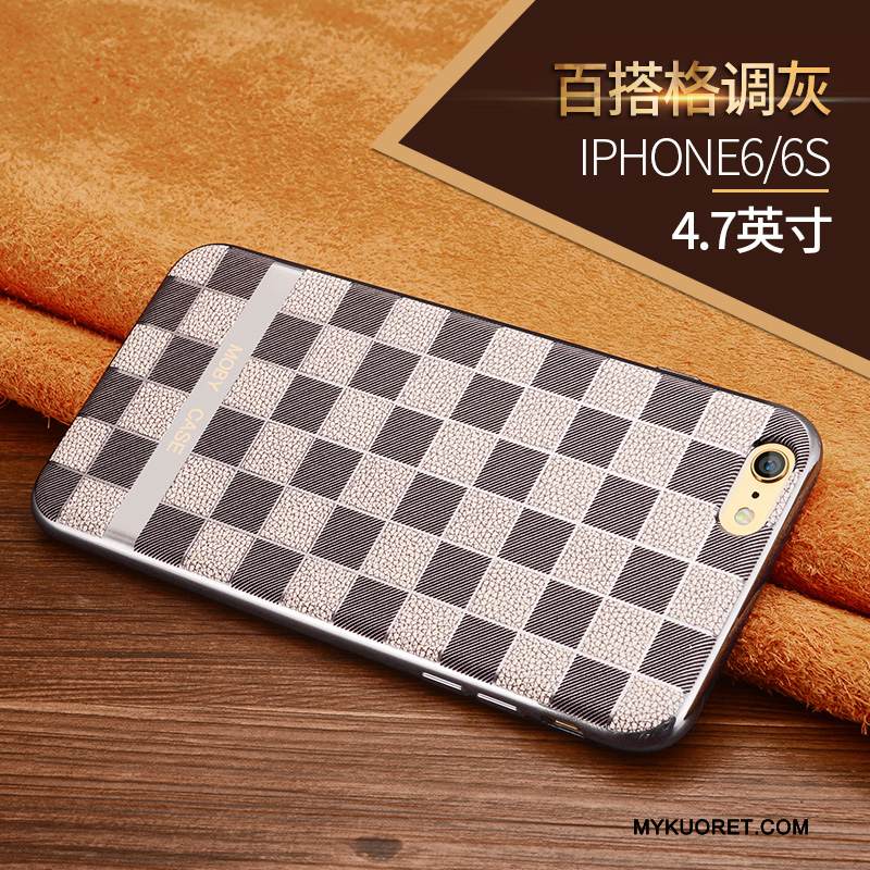 Kuori iPhone 6/6s Pehmeä Neste Kehys Ohut, Kotelo iPhone 6/6s Silikoni Puhelimen Kuoret Kulta