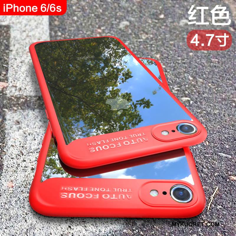 Kuori iPhone 6/6s Pehmeä Neste Läpinäkyvä Ultra, Kotelo iPhone 6/6s Laukut Musta Pesty Suede