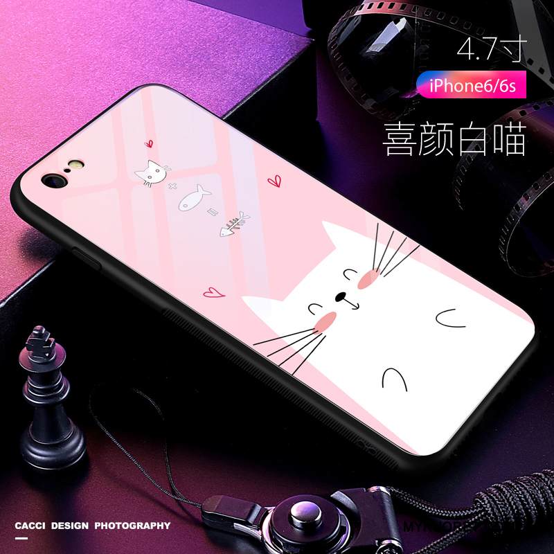 Kuori iPhone 6/6s Pehmeä Neste Murtumaton Musta, Kotelo iPhone 6/6s Laukut Karkaisu Trendi