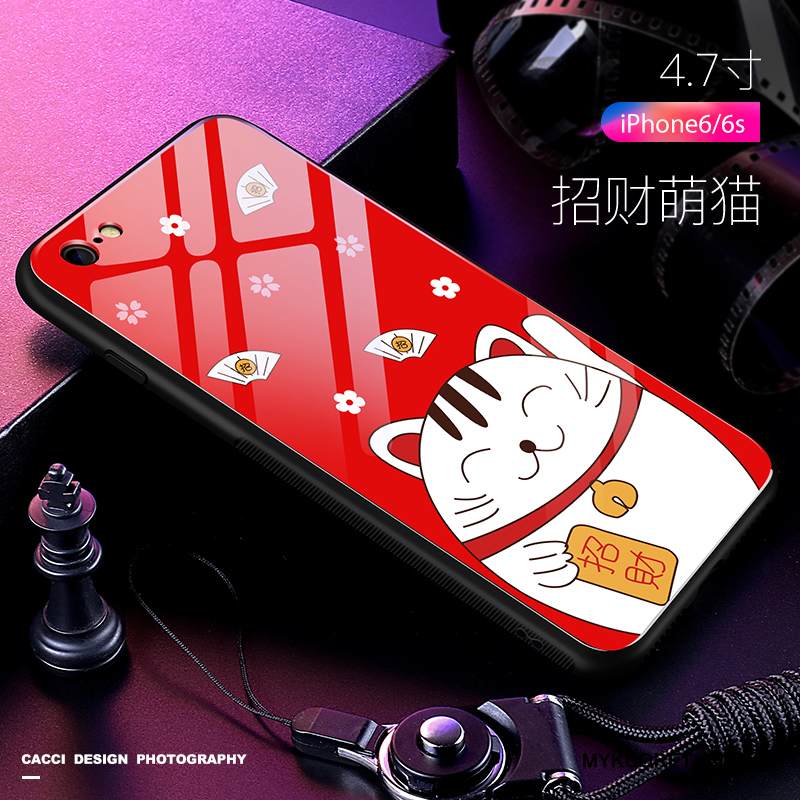 Kuori iPhone 6/6s Pehmeä Neste Murtumaton Musta, Kotelo iPhone 6/6s Laukut Karkaisu Trendi