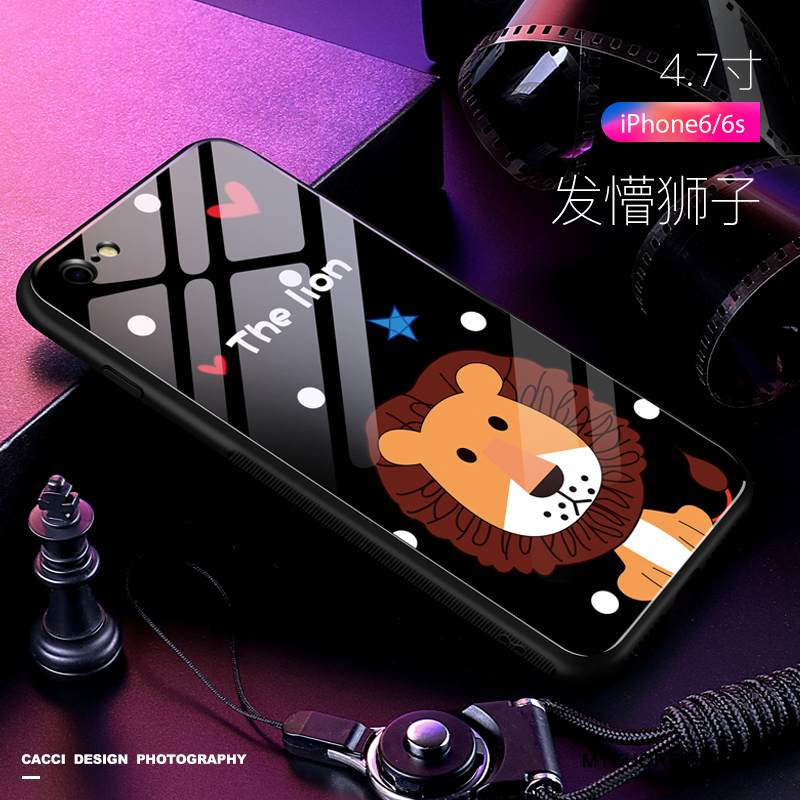 Kuori iPhone 6/6s Pehmeä Neste Murtumaton Musta, Kotelo iPhone 6/6s Laukut Karkaisu Trendi