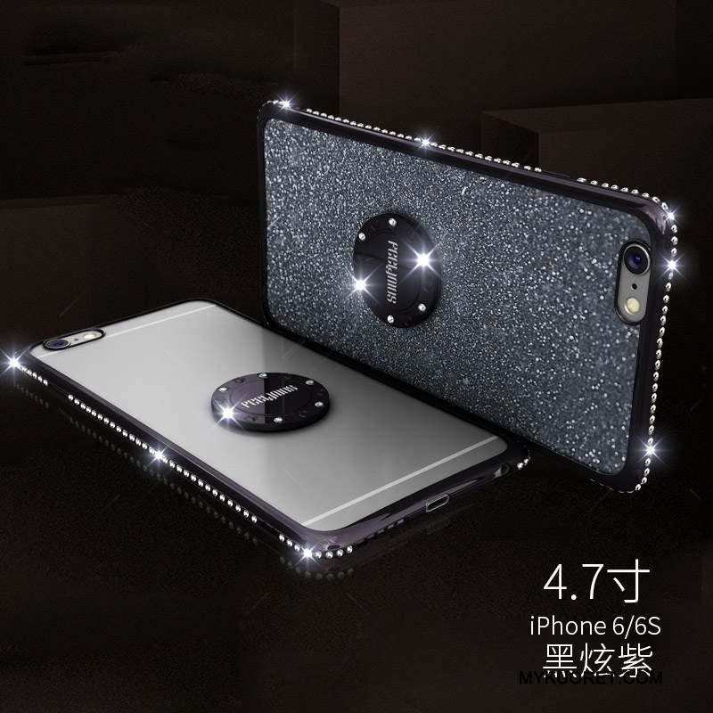 Kuori iPhone 6/6s Pehmeä Neste Murtumaton Punainen, Kotelo iPhone 6/6s Strassi Trendi Puhelimen Kuoret