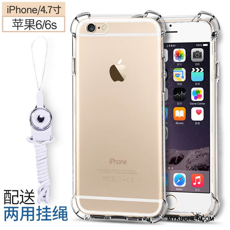 Kuori iPhone 6/6s Pehmeä Neste Net Red Läpinäkyvä, Kotelo iPhone 6/6s Silikoni Puhelimen Kuoret Vihreä