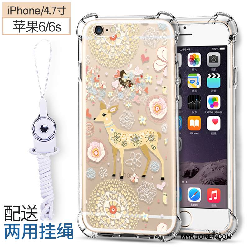 Kuori iPhone 6/6s Pehmeä Neste Net Red Läpinäkyvä, Kotelo iPhone 6/6s Silikoni Puhelimen Kuoret Vihreä