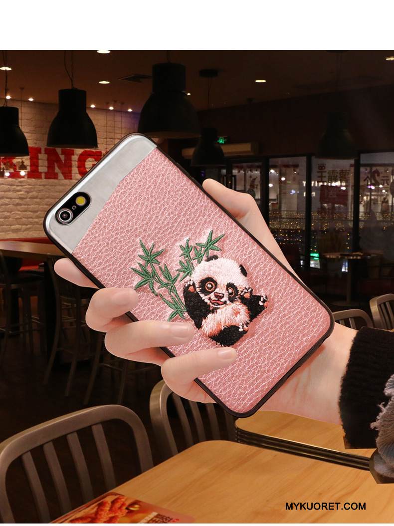 Kuori iPhone 6/6s Pehmeä Neste Persoonallisuus Murtumaton, Kotelo iPhone 6/6s Suojaus Jauhe Punainen