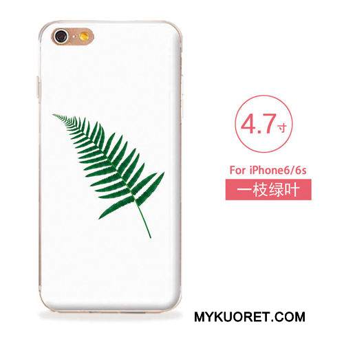 Kuori iPhone 6/6s Pehmeä Neste Sininen Kukkia, Kotelo iPhone 6/6s Kohokuviointi Puhelimen Kuoret Taide